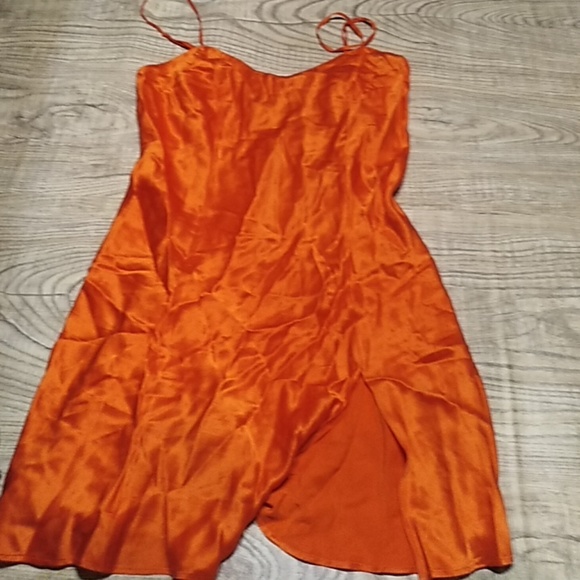 Victoria's Secret Other - Victoria's secret orange 100% silk slip small
